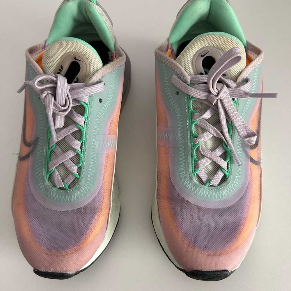Nike Purple and Orange Sneakers with Modern Silhouette